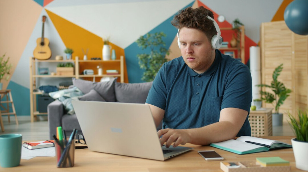 person learning to code at home
